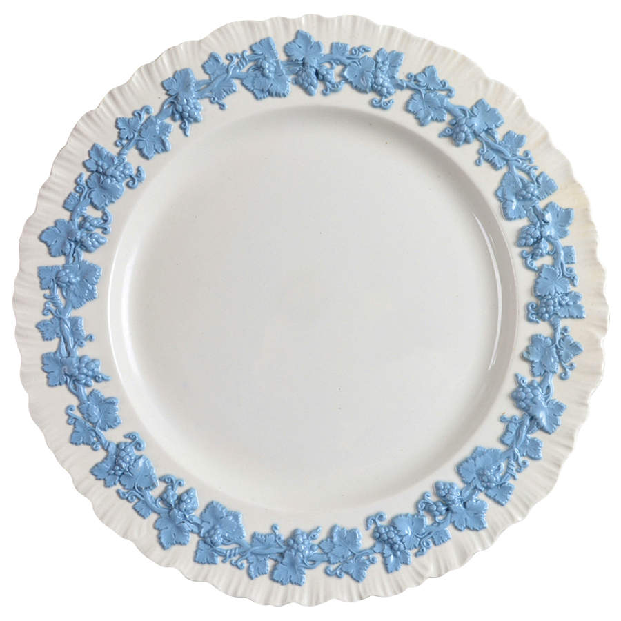 Lavender on Cream Color (Shell Edge) Dinner Plate by Wedgwood-1