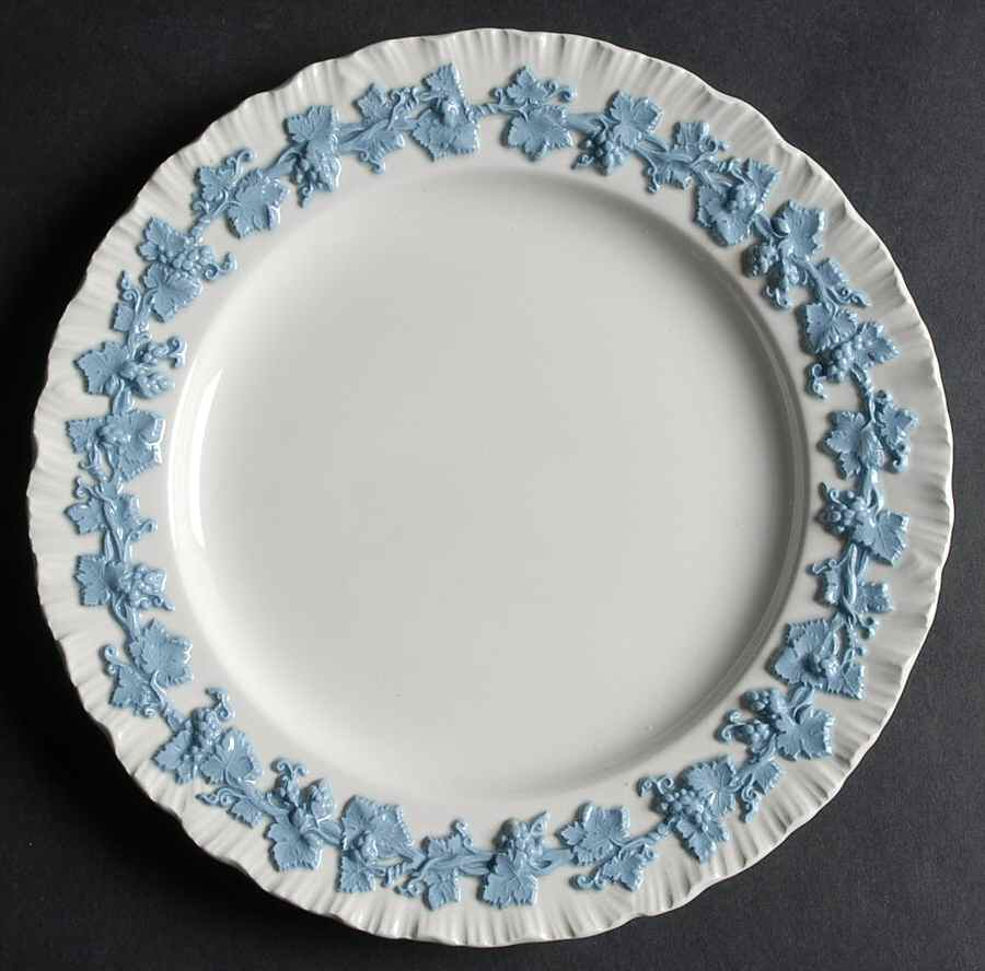 Lavender on Cream Color (Shell Edge) Salad Plate by Wedgwood-1