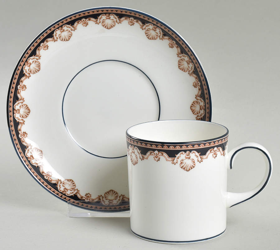 Medici Bond Shape Demitasse Cup and Saucer Set by Wedgwood-1
