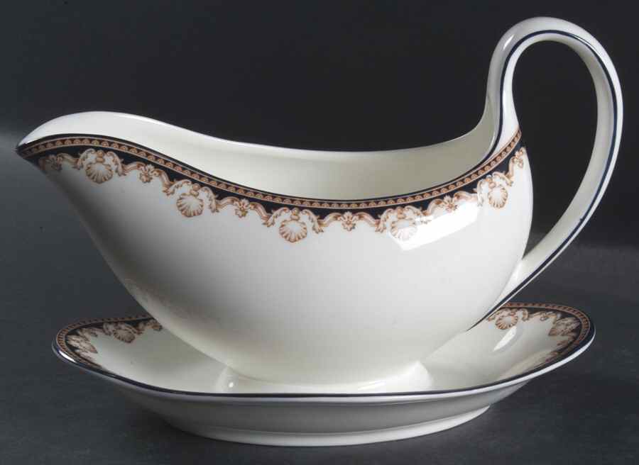 Medici Gravy Boat with Attached Underplate by Wedgwood-1