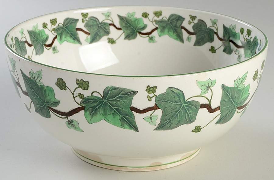 Napoleon Ivy Green (Queen's Ware) 9" Salad Serving Bowl by Wedgwood-1