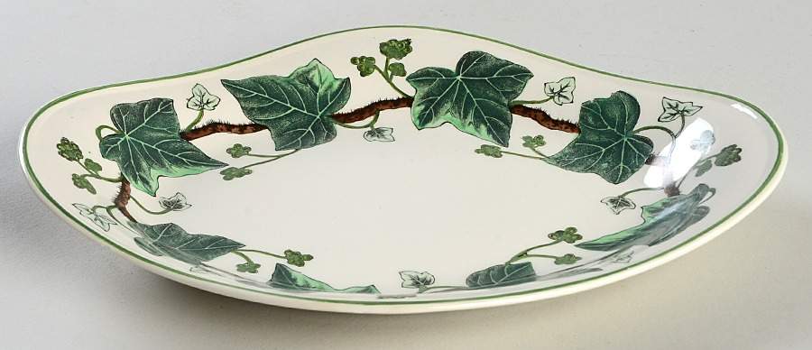 Napoleon Ivy Green (Queen's Ware) Relish/Gravy Underplate by Wedgwood-1