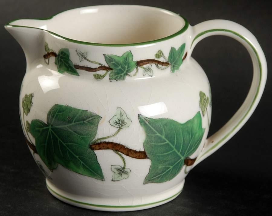 Napoleon Ivy Green (Queen's Ware) Mini Creamer by Wedgwood-1