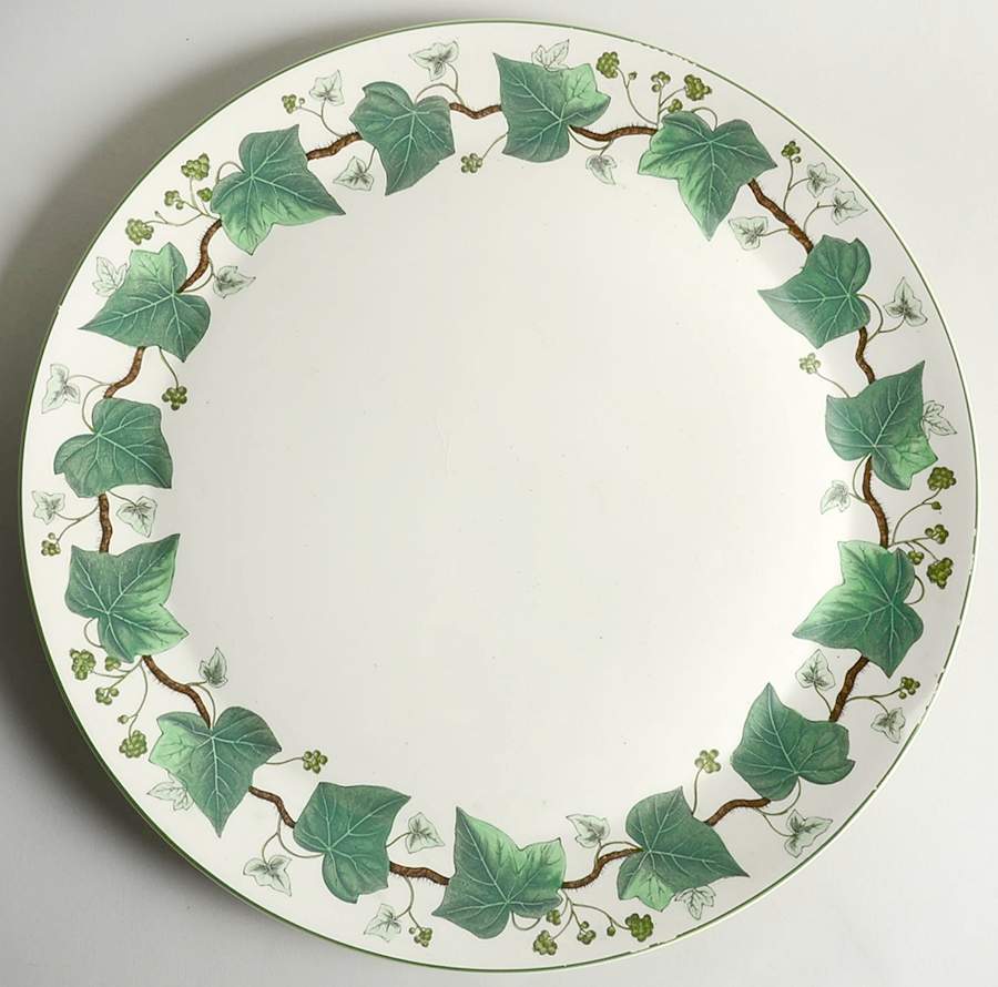 Napoleon Ivy Green (Queen's Ware) 16" Chop Plate (Round Platter) by Wedgwood-1