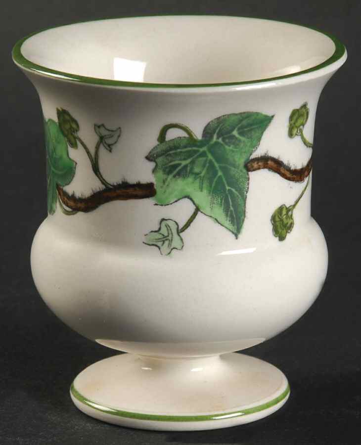 Napoleon Ivy Green (Queen's Ware) Toothpick Holder by Wedgwood-1