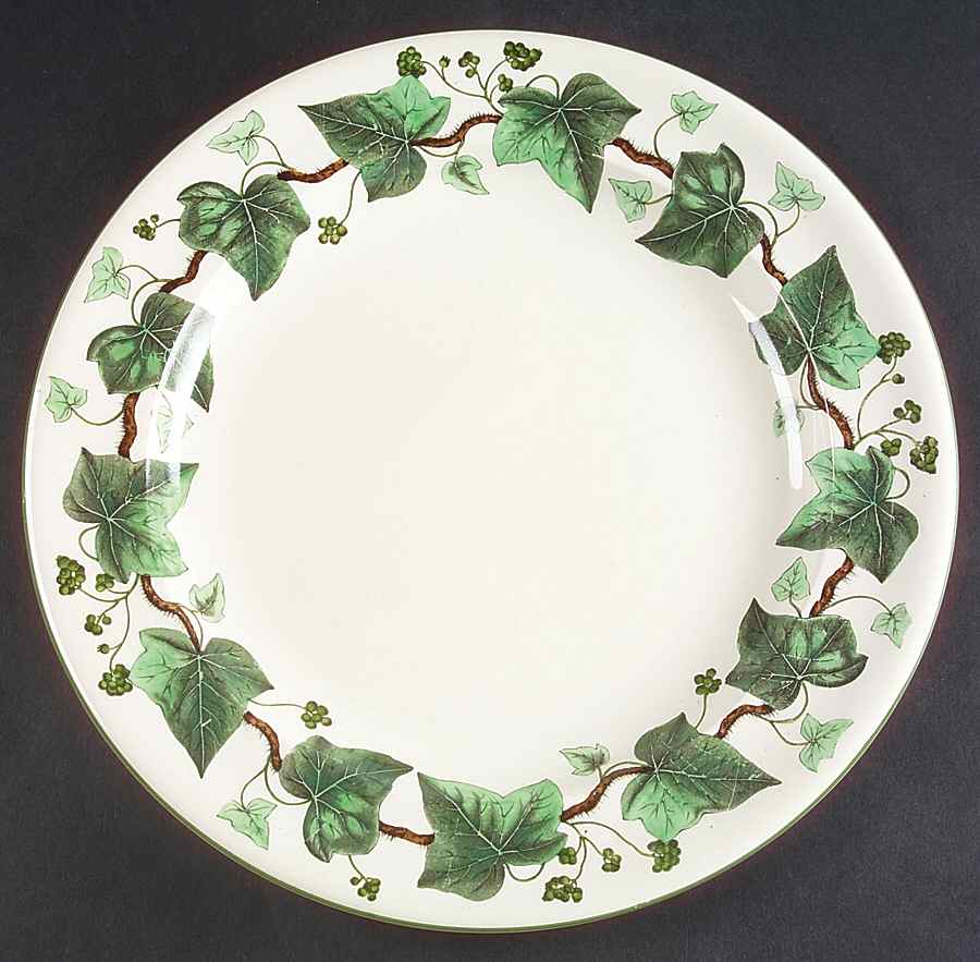 Napoleon Ivy Green (Queen's Ware) 13" Chop Plate (Round Platter) by Wedgwood-1