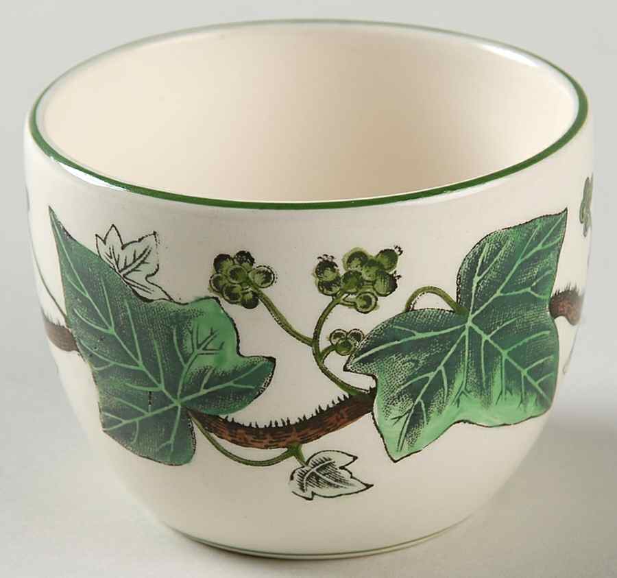 Napoleon Ivy Green (Queen's Ware) Mini Open Sugar Bowl by Wedgwood-1