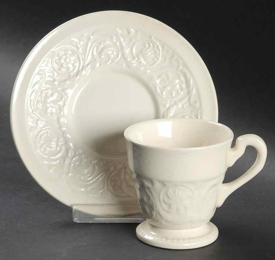 Patrician (Old, 1927-1986) Footed Demitasse Cup & Saucer Set by Wedgwood-1