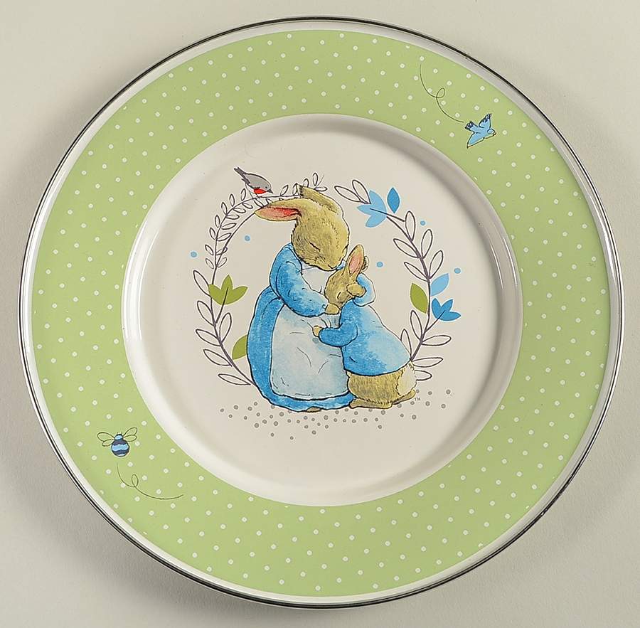 Peter Rabbit Enamel Child's Plate by Golden Rabbit Enamelware-1