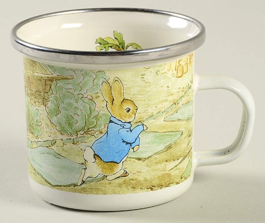 Peter Rabbit Enamel Child's Mug by Golden Rabbit Enamelware-1