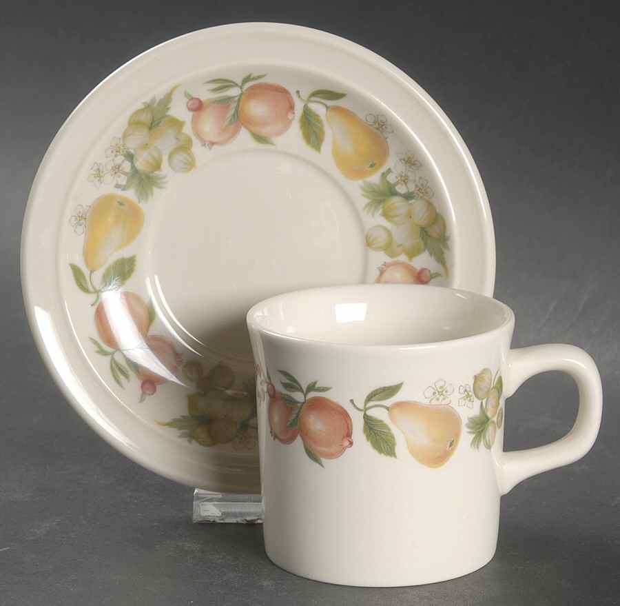 Quince Flat Demitasse Cup & Saucer Set by Wedgwood-1