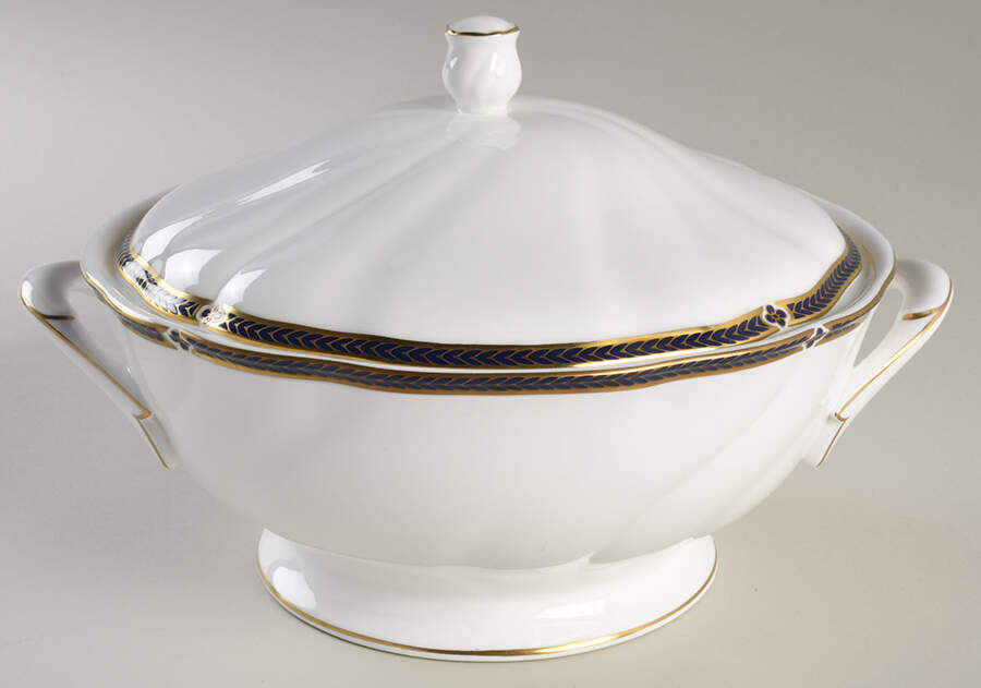 Royal Lapis Round Covered Vegetable by Wedgwood-1