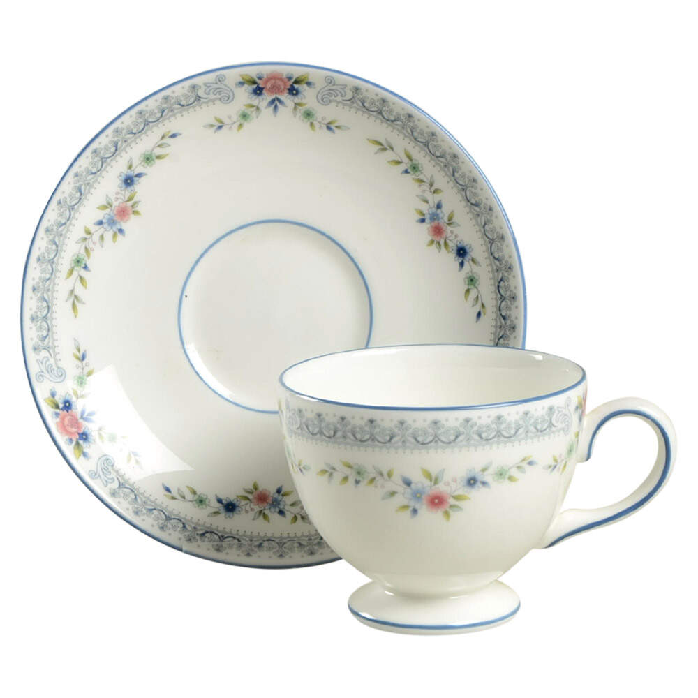Rosedale Footed Cup & Saucer Set by Wedgwood-1