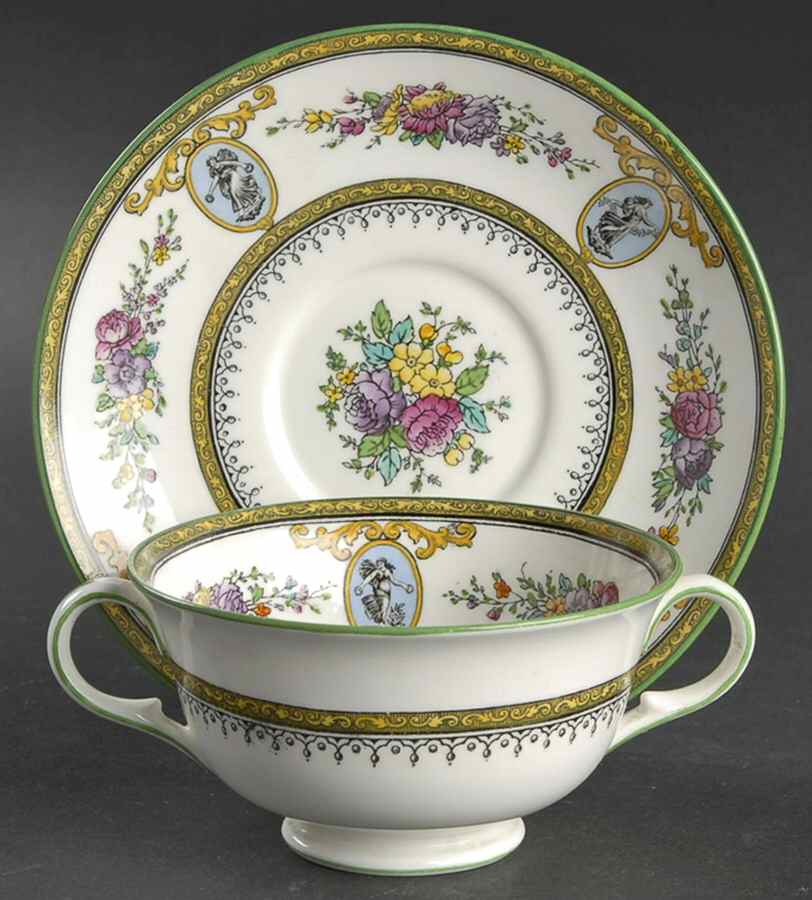 Sheerness Footed Bouillon Cup & Saucer by Wedgwood-1