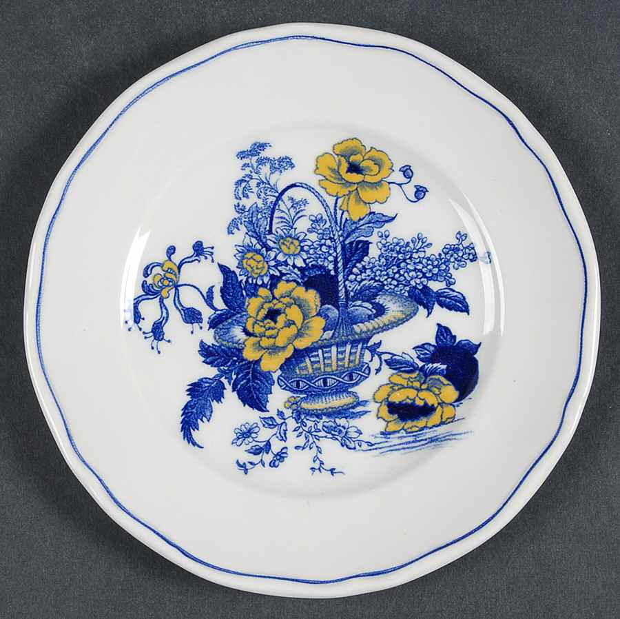 Surrey Blue & Yellow Bread & Butter Plate by Wedgwood-1