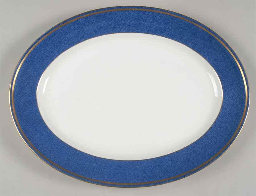 Swinburne Blue 15" Oval Serving Platter by Wedgwood-1