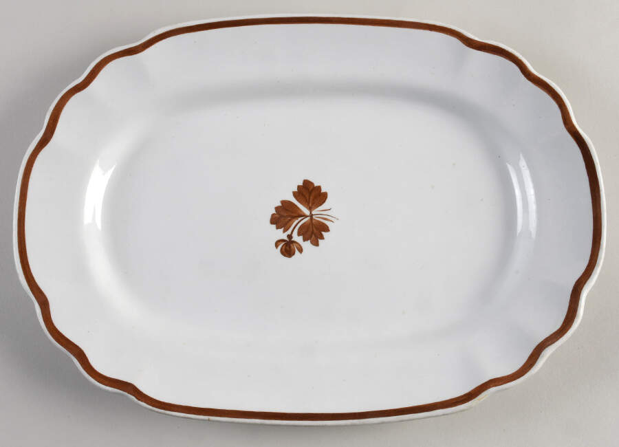 Tea Leaf 12" Oval Serving Platter by Wedgwood-1