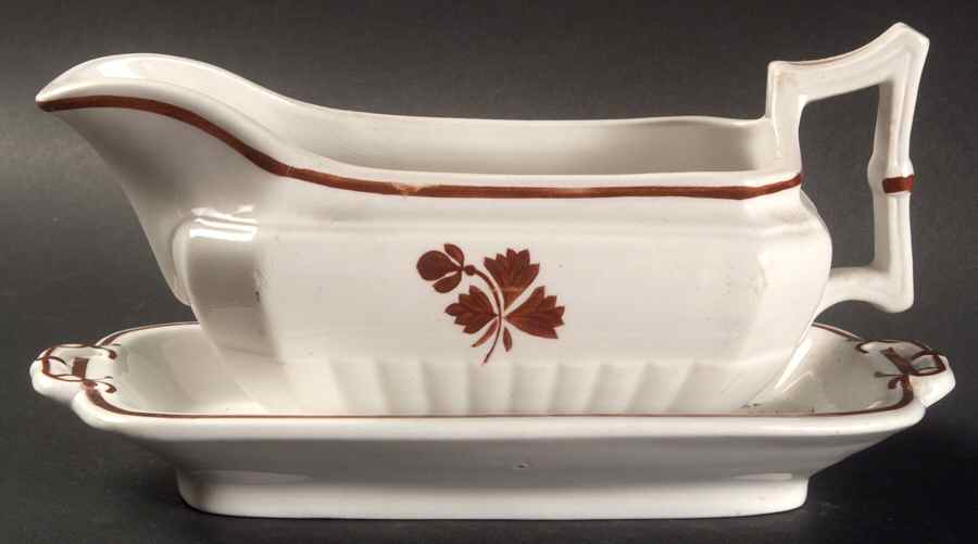 Tea Leaf Gravy Boat & Underplate by Wedgwood-1
