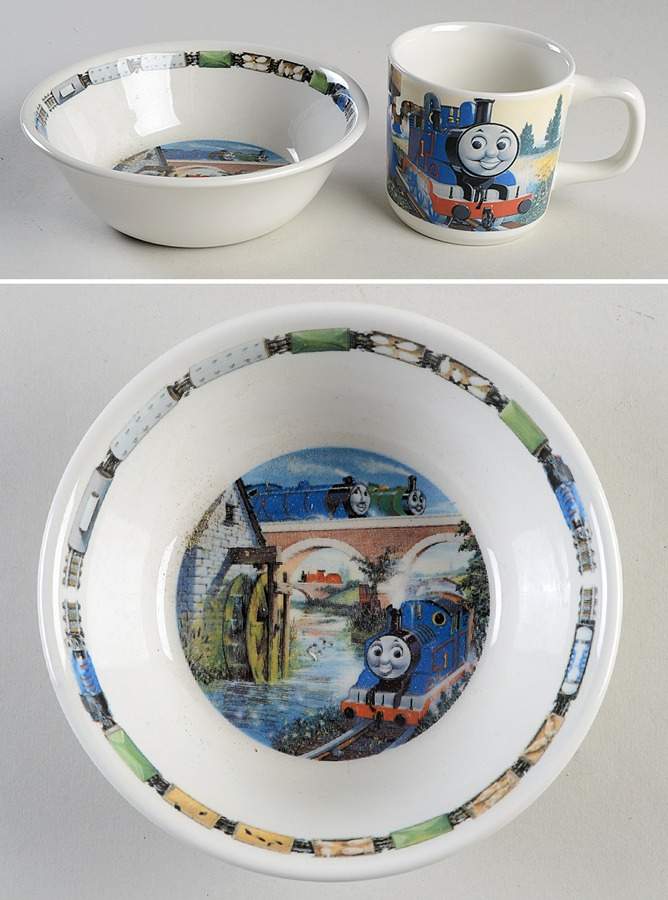 Thomas the Tank Engine (2 Piece) Child's Set (Mug & Bowl) by Wedgwood-1