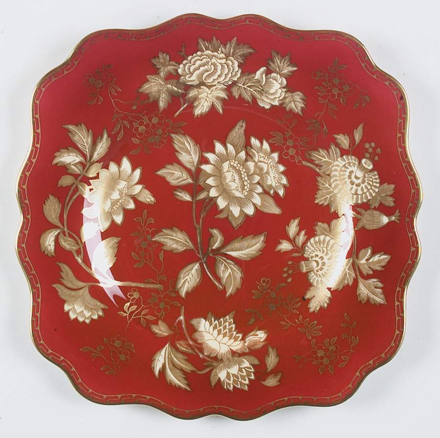 Tonquin Ruby Square Luncheon Plate by Wedgwood-1