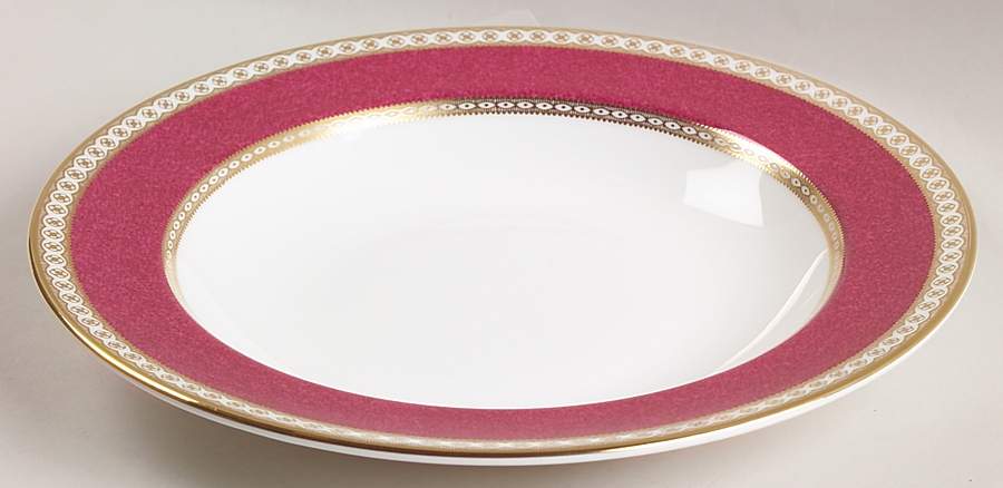 Ulander Powder Ruby Large Rim Soup Bowl by Wedgwood-1