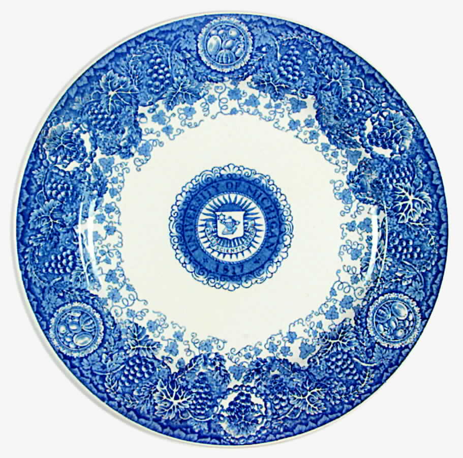University of Michigan Blue Luncheon Plate by Wedgwood-1