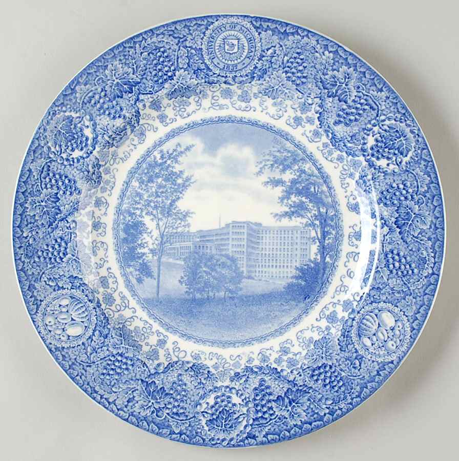 University of Michigan Blue Dinner Plate by Wedgwood-1