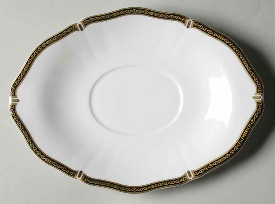 Windsor Black Underplate for Gravy Boat by Wedgwood-1