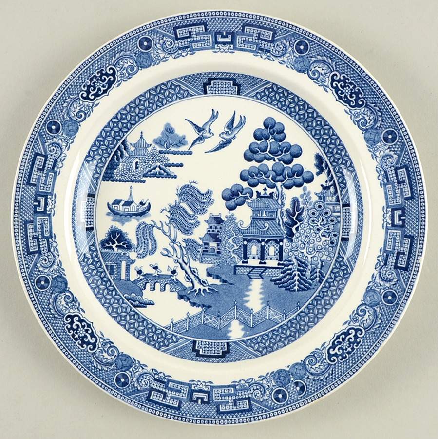 Willow Blue (Older, Smooth) Salad Plate by Wedgwood-1