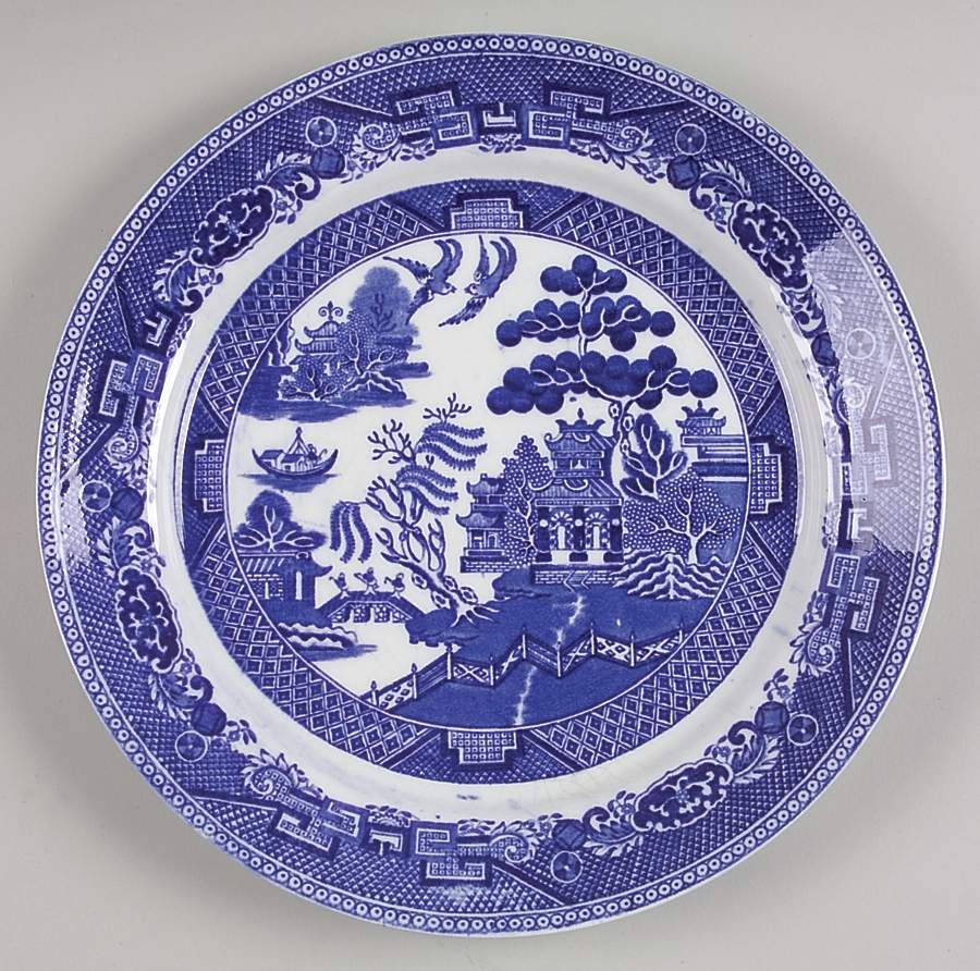 Willow Blue (Older, Smooth) Dinner Plate by Wedgwood-1