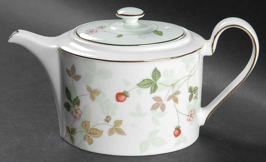 Wild Strawberry (Bone & Oven To Table) Mini Delphi Teapot & Lid by Wedgwood-1