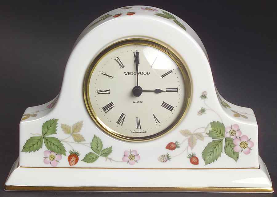 Wild Strawberry (Bone & Oven To Table) Mantel Clock by Wedgwood-1
