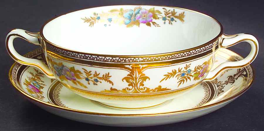 Havelock Flat Cream Soup Bowl & Saucer Set by Wedgwood-1