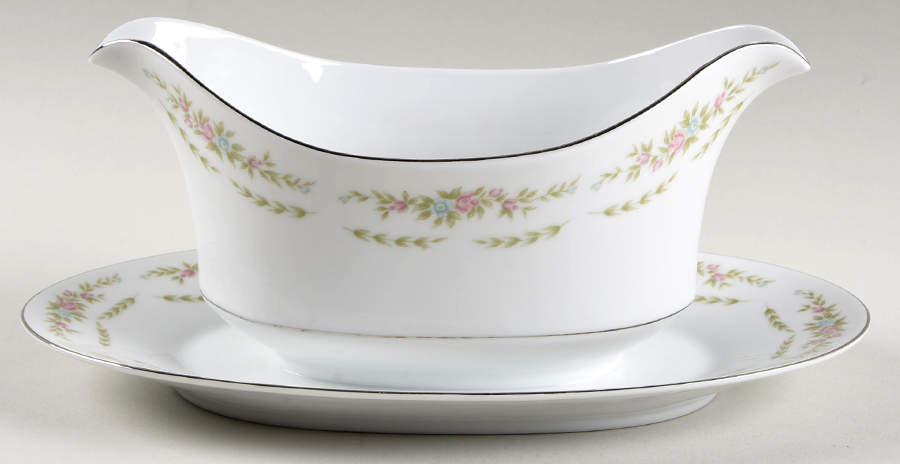 Janice Gravy Boat with Attached Underplate by Wyndham-1