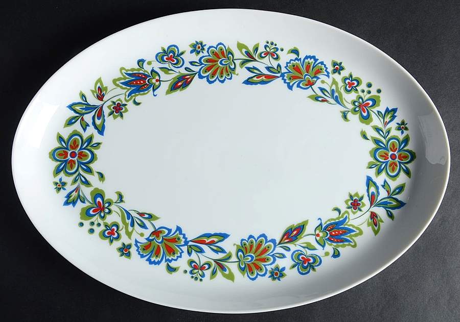 Nordic Garden 14" Oval Serving Platter by Wyndham-1