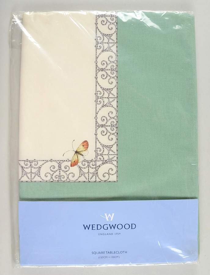 Sarah's Garden 60" Square Tablecloth by Wedgwood-1