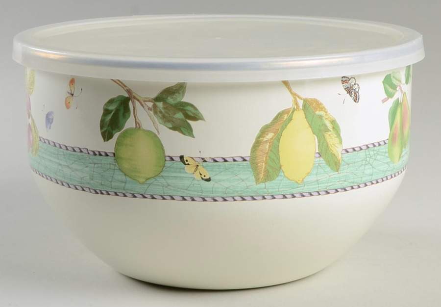 Sarah's Garden 7 3/4" Metal Bowl W/Plastic Lid by Wedgwood-1