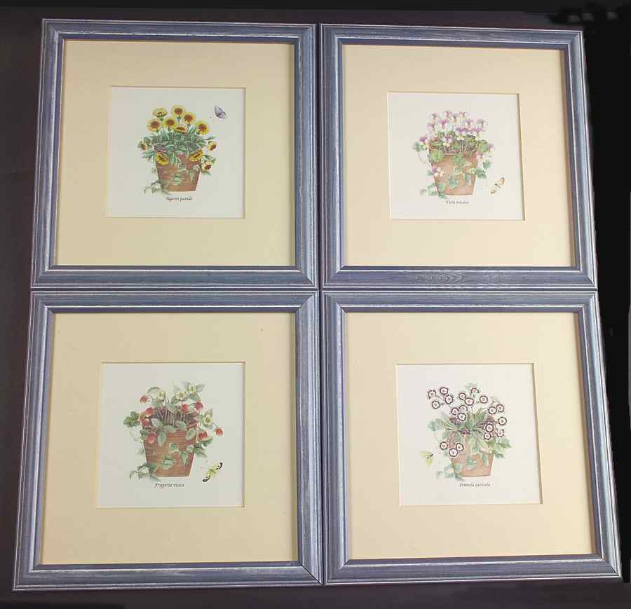 Sarah's Garden Pictures AKA Framed Art - Set of 4 by Wedgwood-1