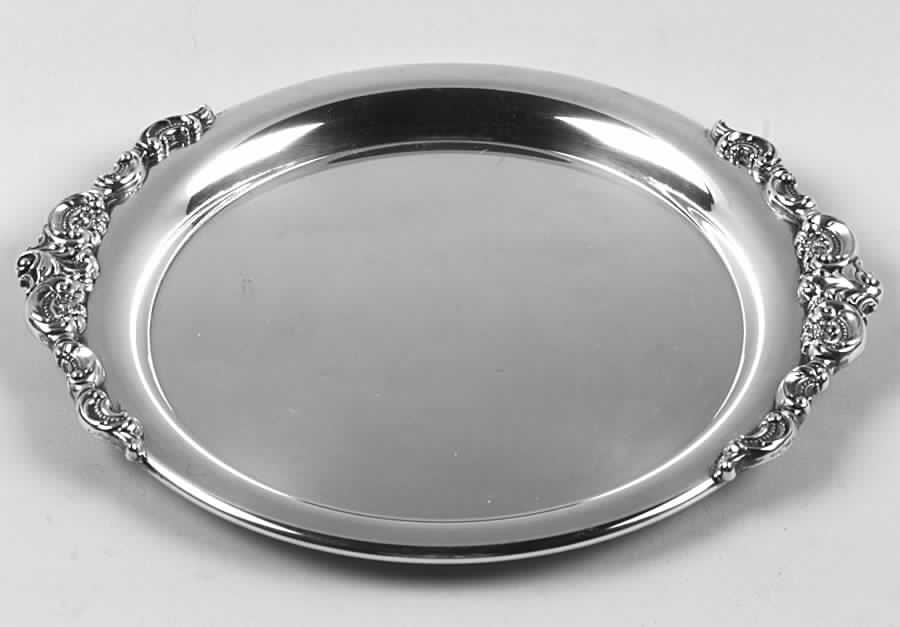 Baroque (Silverplate, Hollowware, Older) Silverplate Card Tray by Wallace Silver-1