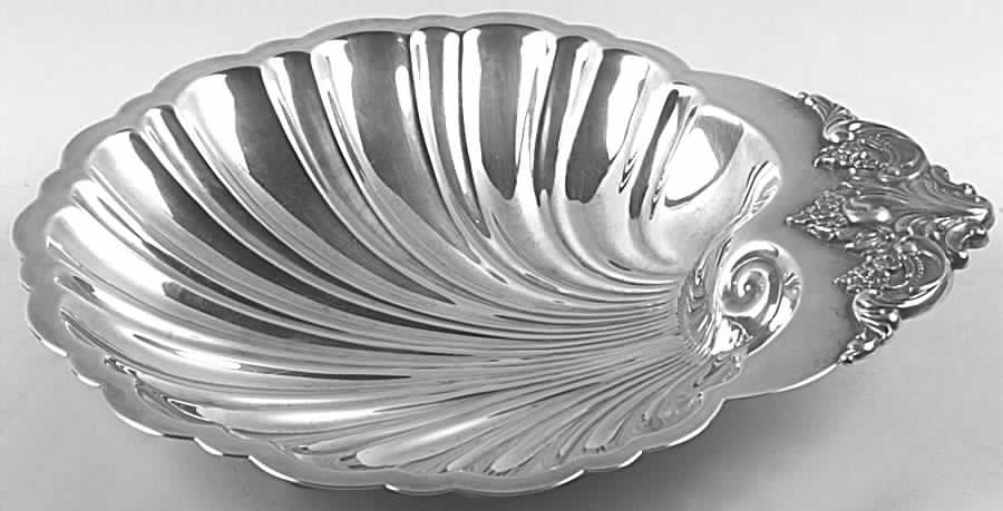 Baroque (Silverplate, Hollowware, Older) Large Plated Shell Bon Bon Bowl by Wallace Silver-1