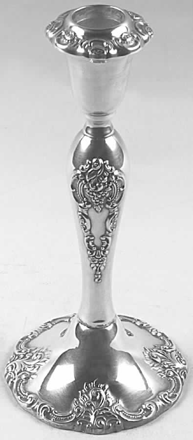 Baroque (Silverplate, Hollowware, Older) 8" Candlestick by Wallace Silver-1