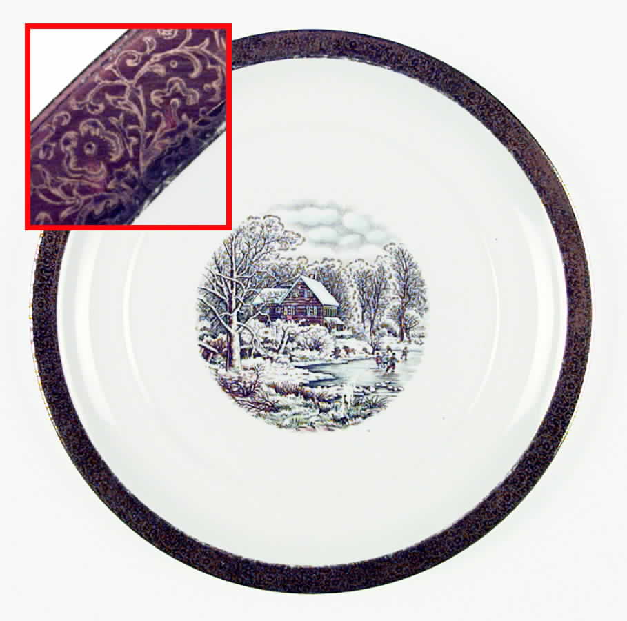 Currier & Ives Dinner Plate by Wint-O-Gold-1