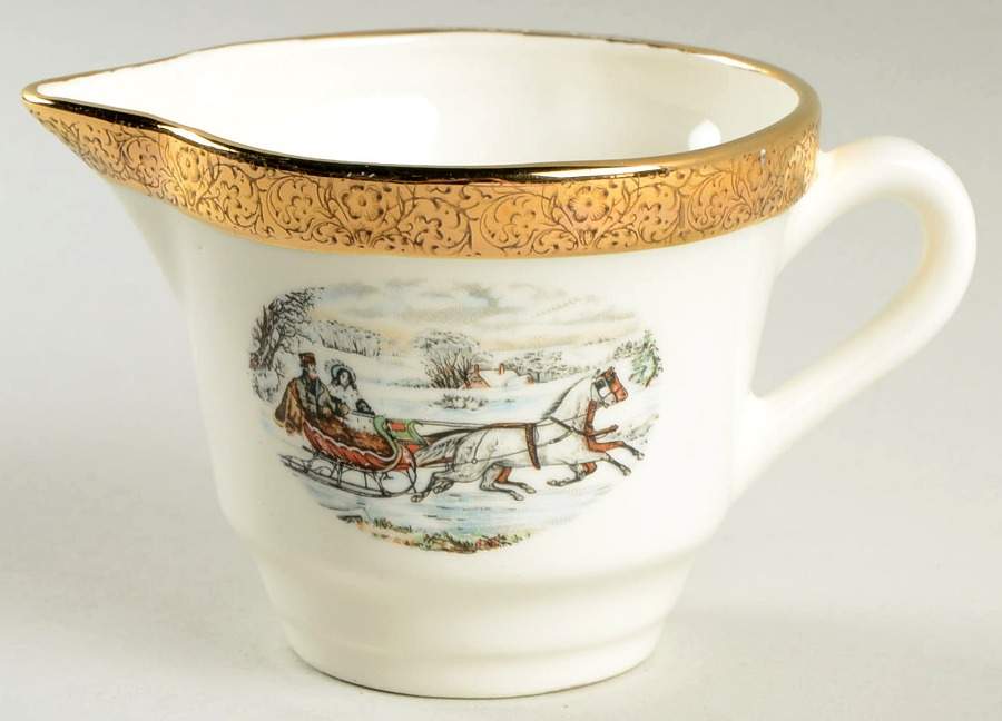Currier & Ives Creamer by Wint-O-Gold-1