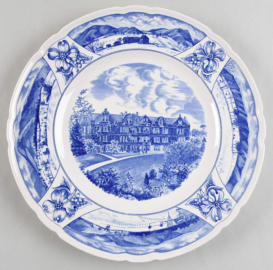 Mercersburg Academy Blue Dinner Plate by Wedgwood-1