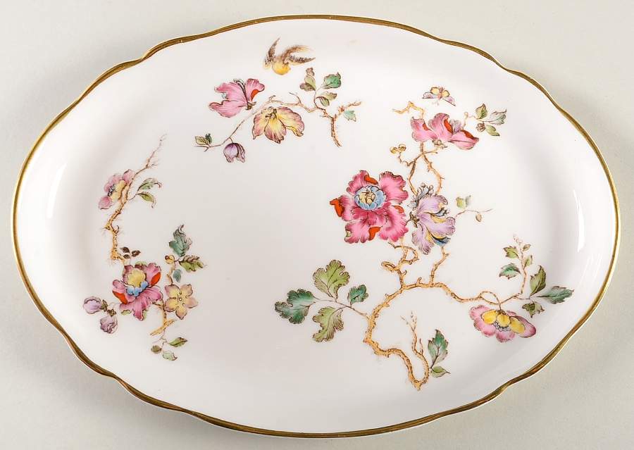 Swallow (No Design Edge, Gold Trim) Small Oval Tray by Wedgwood-1