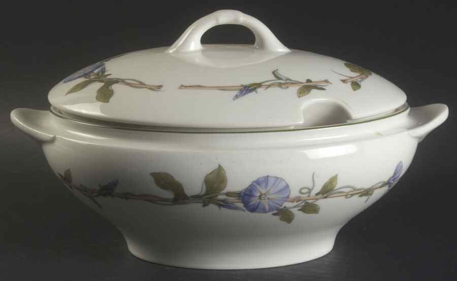 Blue Delphi Round Covered Vegetable by Wedgwood-1