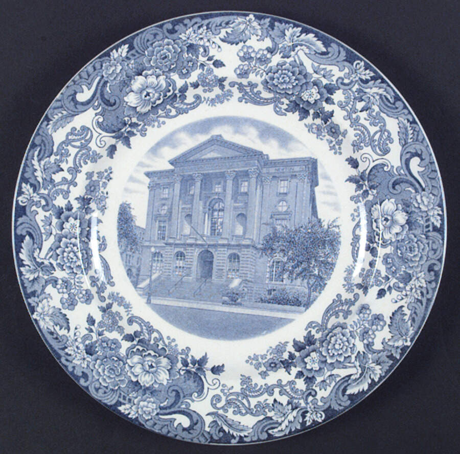 Massachusetts Institute of Tech Blue Dinner Plate by Wedgwood-1