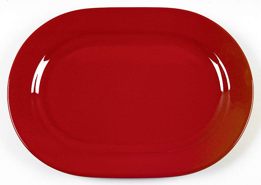 Fun Factory Freestyle Red-Cherry (Germany) 13" Oval Serving Platter by Waechtersbach-1