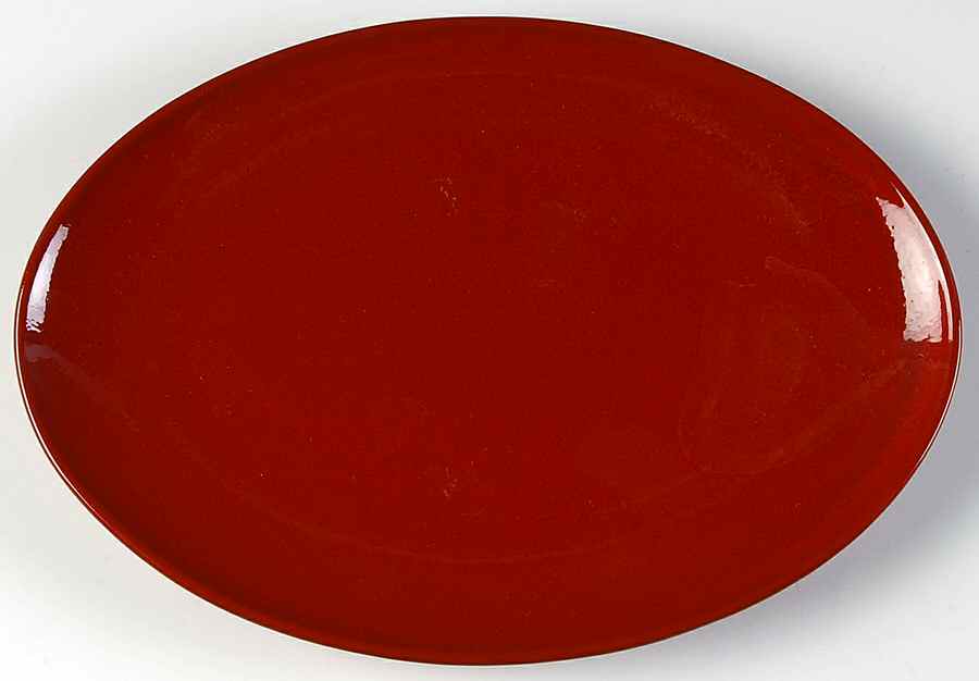 Fun Factory Freestyle Red-Cherry (Germany) 10" Oval Serving Platter by Waechtersbach-1