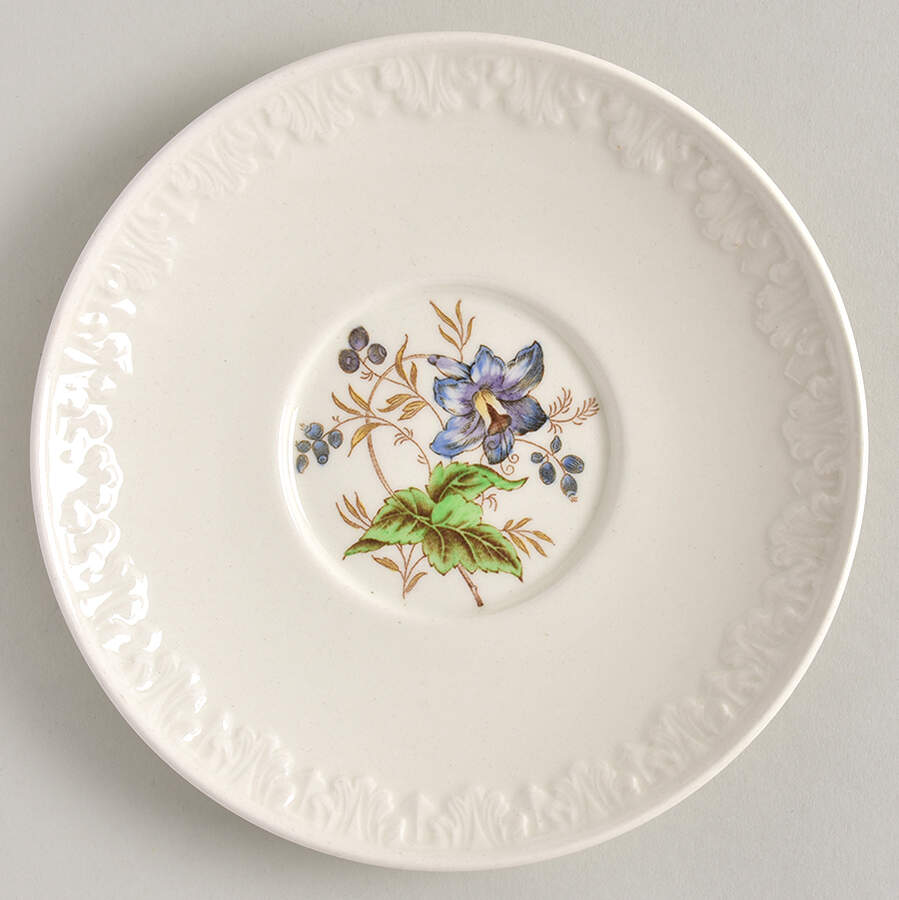 Hampton Court (Cream Rim) Saucer for Cream Soup Bowl by Wedgwood-1